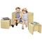 Birchwood Kids Table with Chairs Multi Functional Furniture Natural